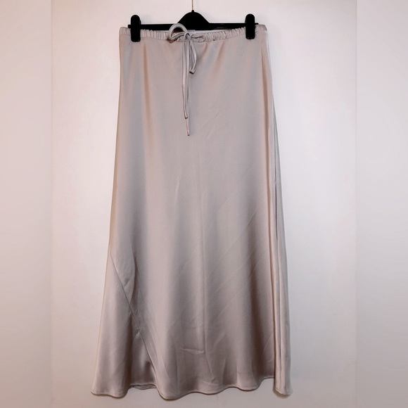 No One Cares Dresses & Skirts - Silky Cream Maxi Skirt with Drawstring by No One Cares, NWoT, Women's XL